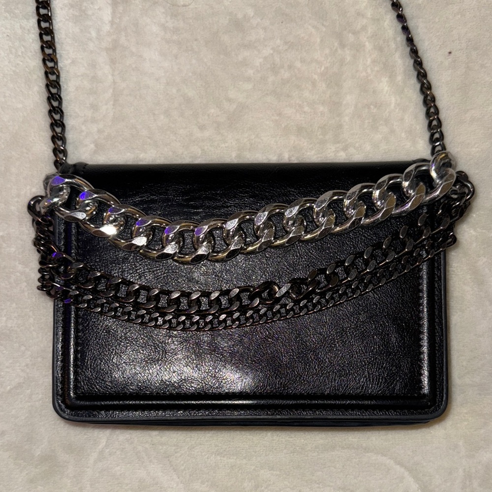 Black Chain Crossbody Bag
